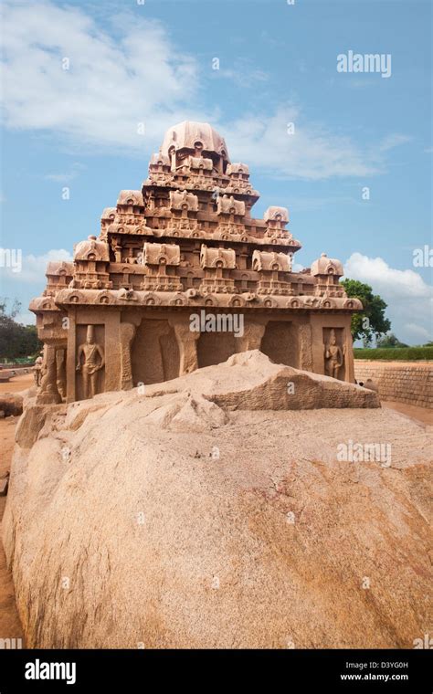 Ancient Pancha Rathas Temple At Mahabalipuram Kanchipuram District