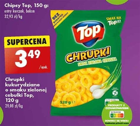 Promocja Chrupki Kukurydziane O Smaku Zielonej Cebulki Top 120 G W