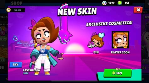 New Lavish Lola Skin Brawl Stars Rocks Youtube