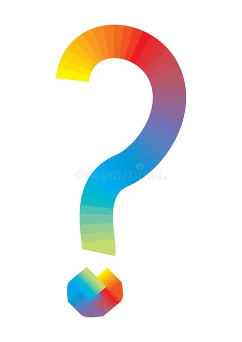 Rainbow Question Mark Vector Stock Vector Illustration Of Bevel