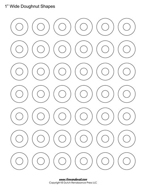 Printable Donut Templates | Blank Doughnut Shapes