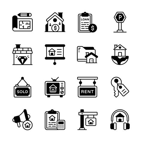 Latest Pack of Real Estate World Solid Style Icons 68807832 Vector Art