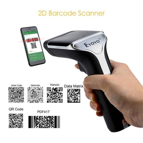 Eyoyo Ghz D Qr Lecteur De Codes Barres Scanner Portable En