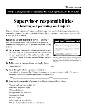 Fillable Online Supervisor Responsibilities Fax Email Print Pdffiller