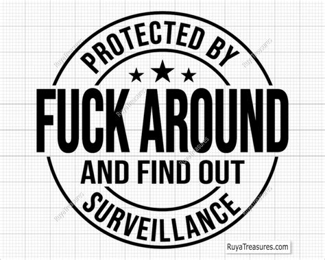 Protected By Fuck Around And Find Out Surveillance Svg Png 2nd Amendment Svg Gun Svg Punisher