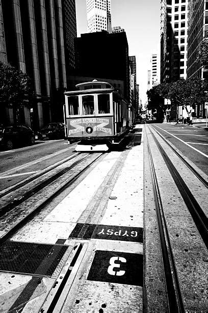 10 San Francisco County Cable Car Overhead Cable Car Black And White