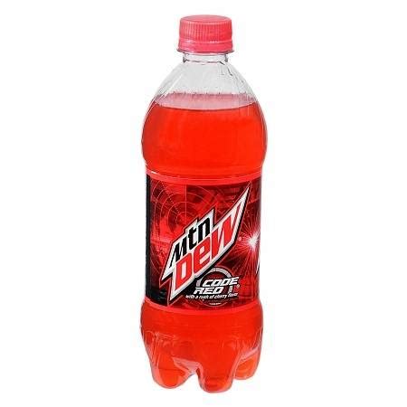 Mountain Dew Code Red Cherry Soda Pop 20 Oz Bottle Walmart