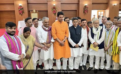 Day After Tripura Gets New Chief Minister Manik Saha 11 Cabinet Ministers Take Oath