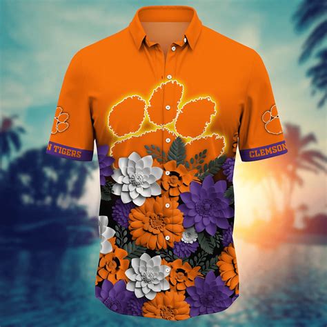 Clemson Tigers Flower Hawaii Shirt And T Shirt For Fans Summer