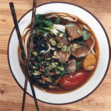 Sichuan Beef Noodle Soup With Pickled Mustard Greens Recipe Epicurious