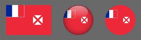 Premium Vector Wallis And Futuna Flag Set Collection Vector