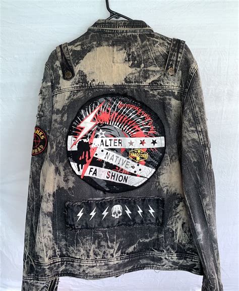 Imperious Punker Denim Jacket W Patches Size Adult X Gem