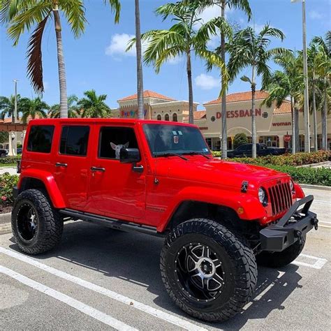 Jeep Wrangler | Red jeep wrangler, Custom jeep wrangler, Red jeep