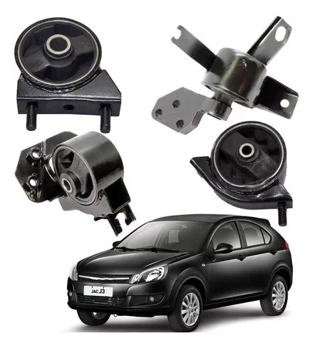 Kit 4 Coxim Calço Motor Cambio Frontal Jac J3 Turin Ano 2012