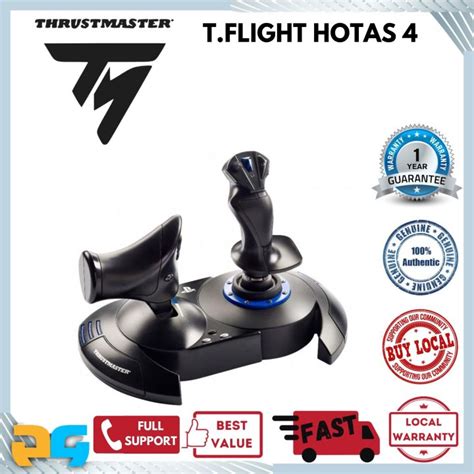 Thrustmaster T-Flight Hotas 4 Joystick Flight Simulator Flight Stick PC ...