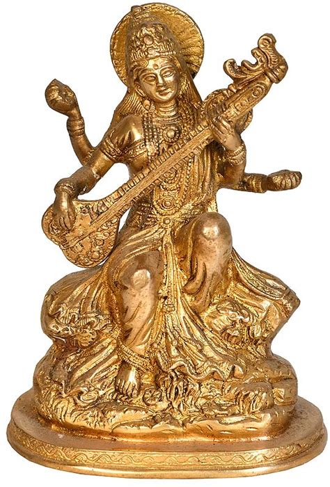 Veena-Vadini Saraswati | Exotic India Art