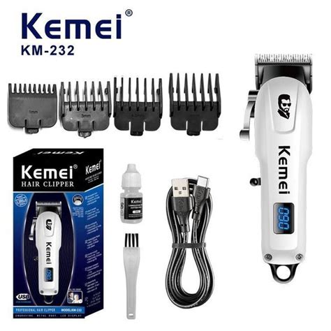 Машинка для стрижки Kemei Kemei-232, белый - купить по выгодным ценам в ...