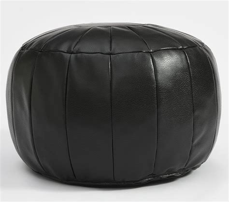 Amazon C Comfortland Unstuffed Faux Leather Ottoman Pouf Round