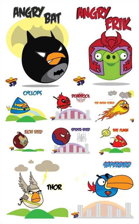 Angry Heroes And Bad Villains Angry Birds Funny All Angry Birds