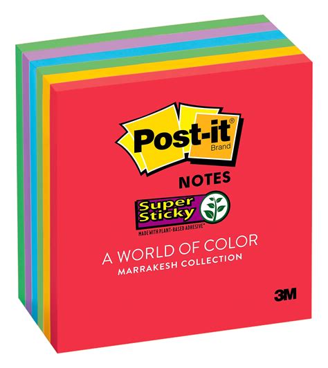 Post It Super Sticky Notes 3x3 In 6 Pads 2x The Sticking Power