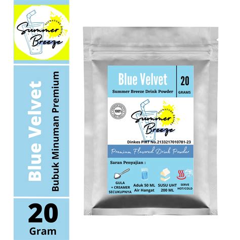 Jual Bubuk Minuman Premium Plain Rasa Blue Velvet Merk Summer Breeze