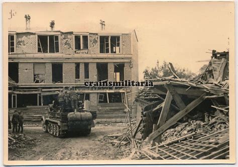 Orig Foto Sd Kfz 6 2 Halbkette m 3 7 cm Flak zerstörtes STEENVO