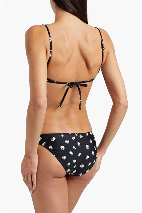 Vix Paula Hermanny Nina Tie Back Cutout Printed Bikini Top The Outnet