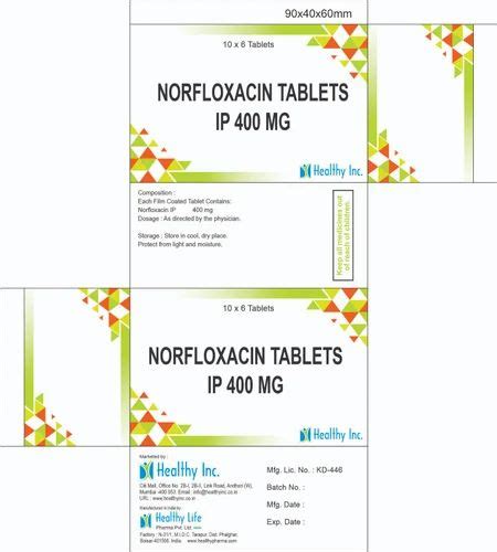 Norfloxacin Tablet Ip 400 Mg At Rs 65stripe Noroxin In Mumbai Id