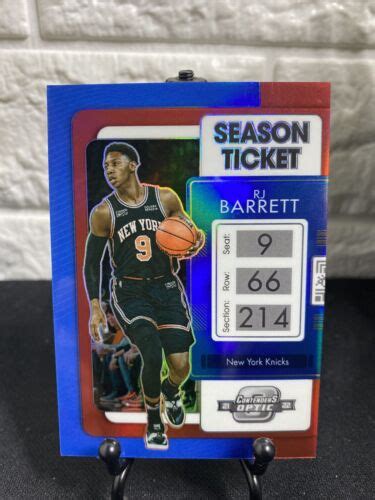 Panini Contenders Optic Rj Barrett Red Prizm Season Ticket