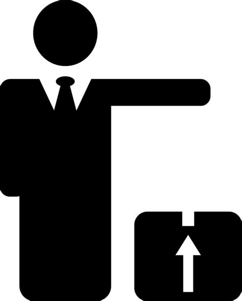 Character Of Faceless Man Standing With Delivery Box Vector