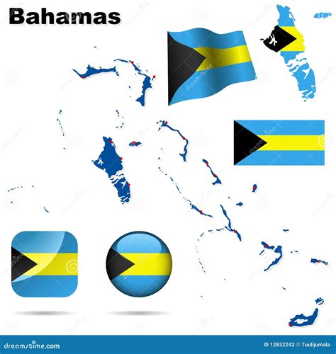 Bahamas Vector Set Stock Vector Illustration Of Contour 12832242