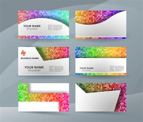 Premium Vector Business Card Layout Template Set03