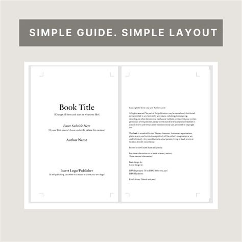 Microsoft Word Book Template For Kdp Fiction Self Publish Help Guide Simple Easy And Four