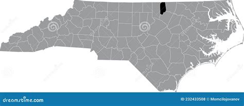 Location Map Of The Vance County Of North Carolina Usa Stock Vector