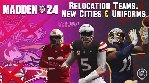 How To Relocate Every Team In Madden Every Relocation Teams