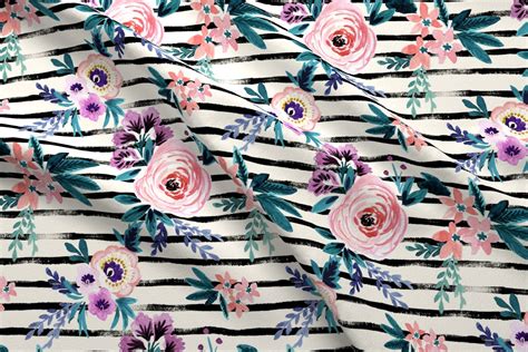 Colorful Fabrics Digitally Printed By Spoonflower Victoria Floral