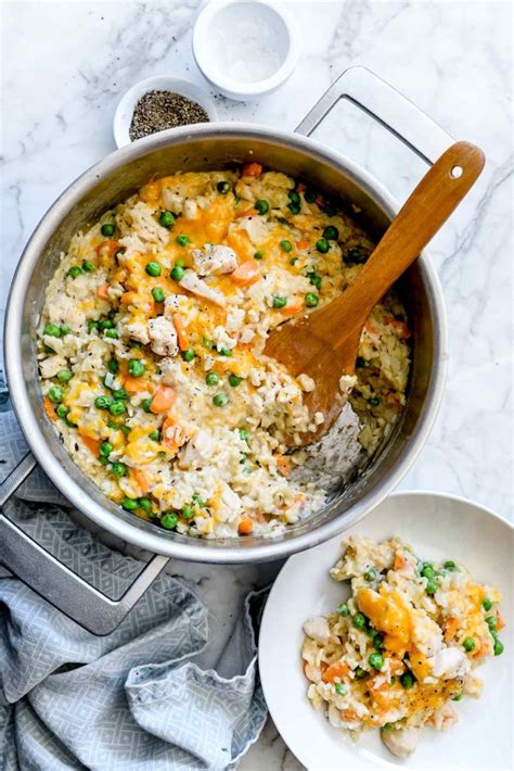 Creamy Chicken And Rice Casserole One Pot Recipe Foodiecrush