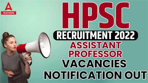 Hpsc Assistant Professor Vacancy 2022 Hpsc Assistant Professor Vacancies Notification Out