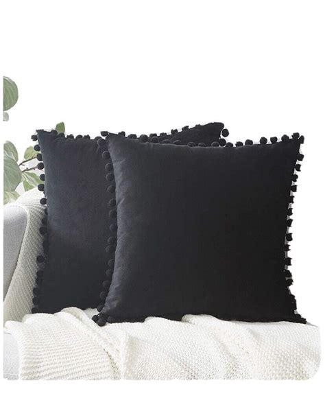 Top Finel Decorative Throw Pillow Covers Soft Solid Velvet 20x20 EBay