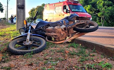 Sinop Motociclista Socorrido Em Estado Grave Ap S Bater Em Poste