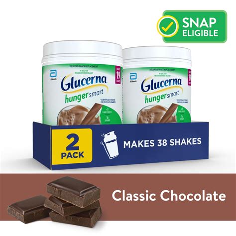 Glucerna Hunger Smart Powder Diabetic Protein Shake Classic Chocolate