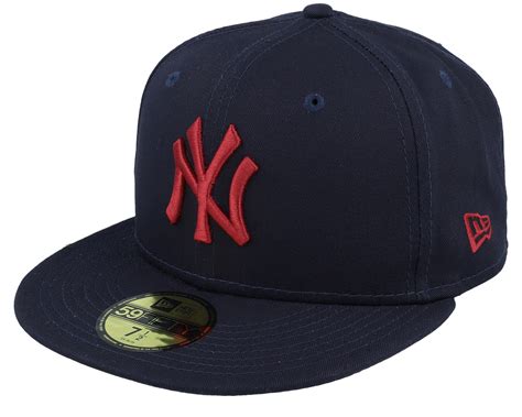 New York Yankees League Essential 59FIFTY Navy/Red Fitted - New Era cap ...