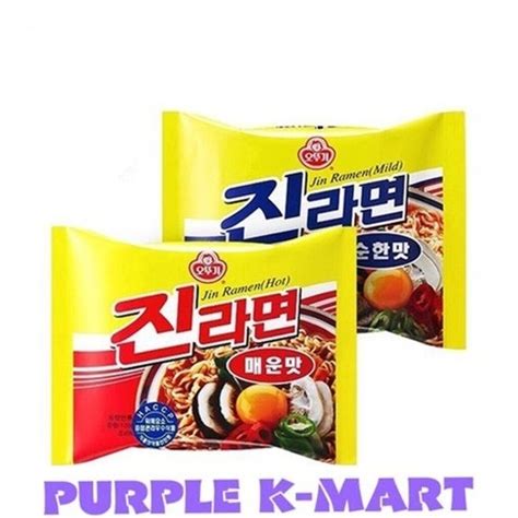 Ottogi Jin Ramen Jin Ramyeon Mild And Hot Spicy G Shopee Philippines