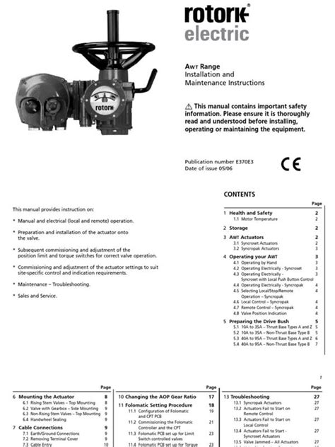 Rotork Actuator Wiring Diagram