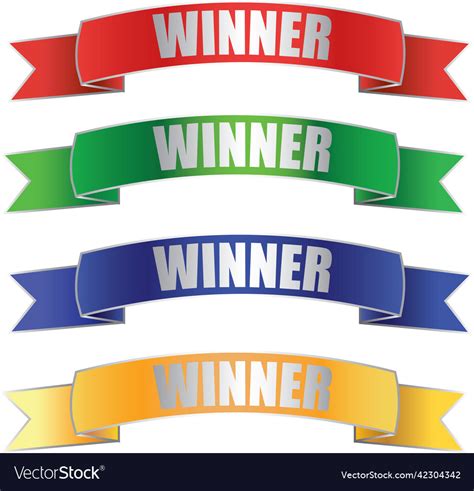 Winner banner flag graphics Royalty Free Vector Image