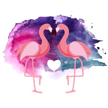 Cute Flamingo Love Background Vector Illustration Beach Pink