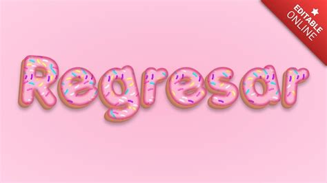 Regresar Strawberry Donut Text Effect Generator