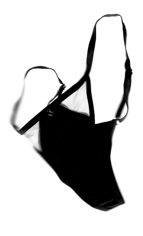 LAUTREC LINGERIE SET Mesh Black Nude Bralette And Thong Etsy