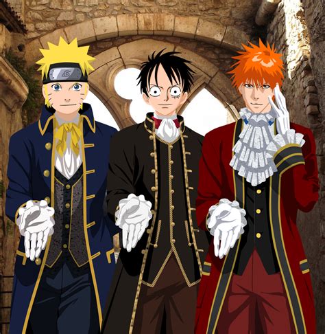 Naruto Luffy and Ichigo by Narusailor on DeviantArt