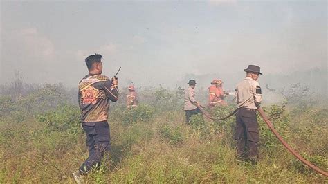 KEBAKARAN Lahan Di Natuna Petugas Tiga Jam Berjibaku Padamkan Api